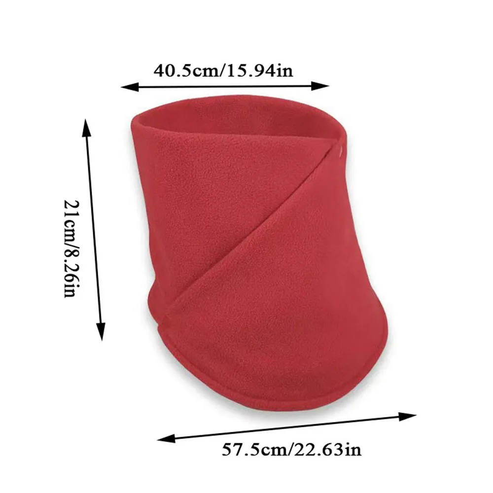 Winter Fleece Neck Tube Scarf Women Thickened Windproof Buttons Scarves Warm Neckerchief Snood Scarf Snowboard Face Mask