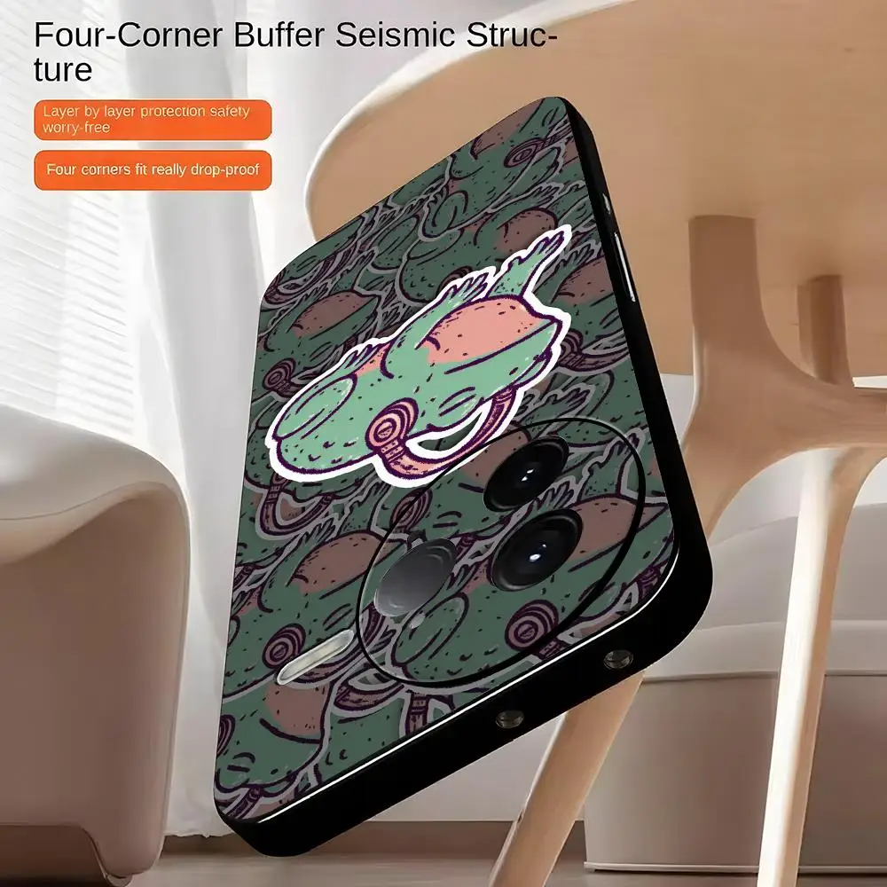 Cute frog Phone Case For Xiaomi POCO M7 M6 M5 X7 X6 X5 F7 F6 F5 Soft Black Pro 5G Phone Cover