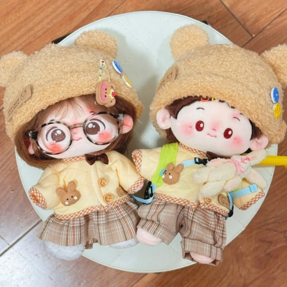 

1 set Bear Set 20cm Cotton Doll Clothes Dress Rabbit Cotton Doll's Clothes Outfit Mini Doll Clothes Children's Gift