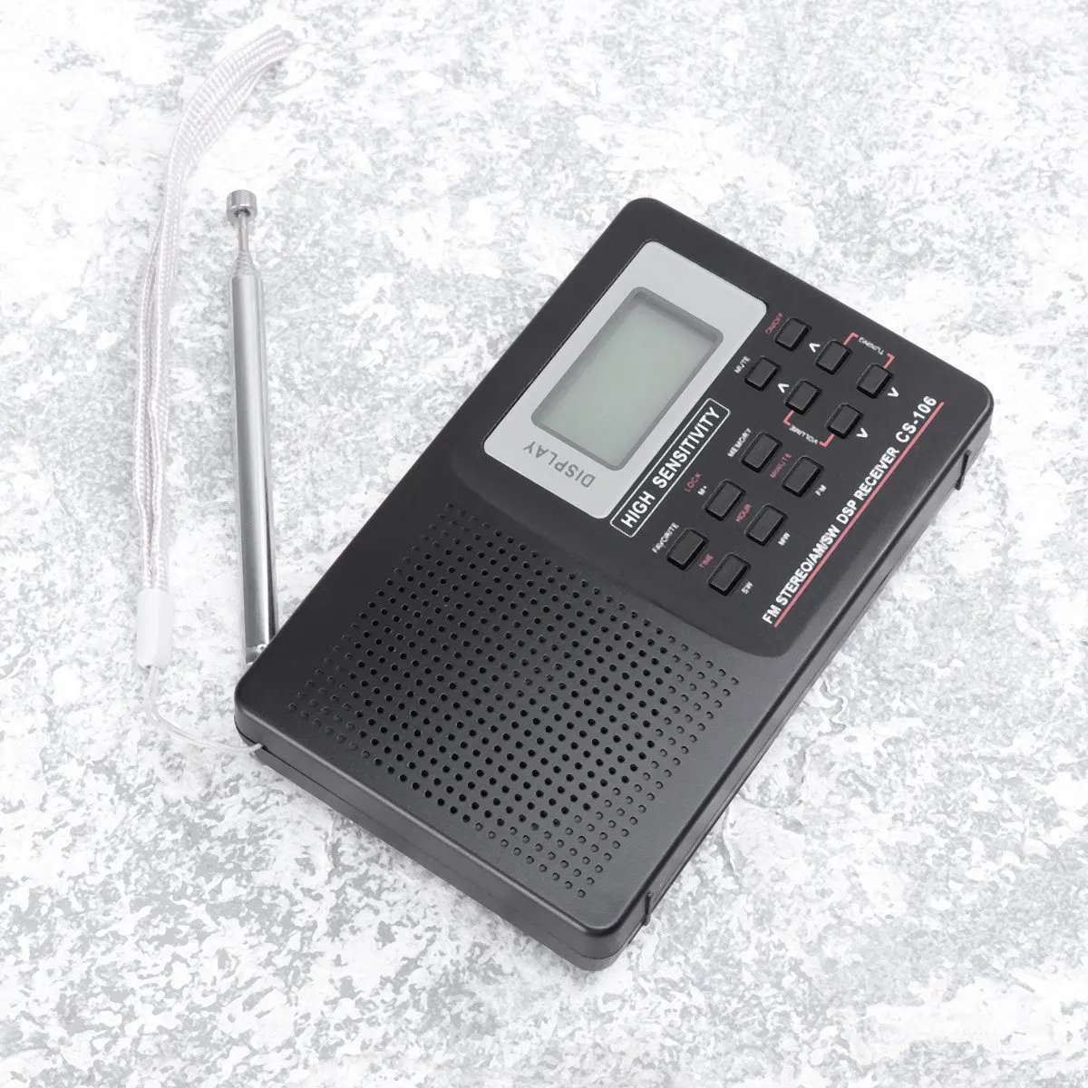 

Digital Radio Fm Am All Band Portable Mini Radio For Elderly Outdoor Black High Sensitivity Clock