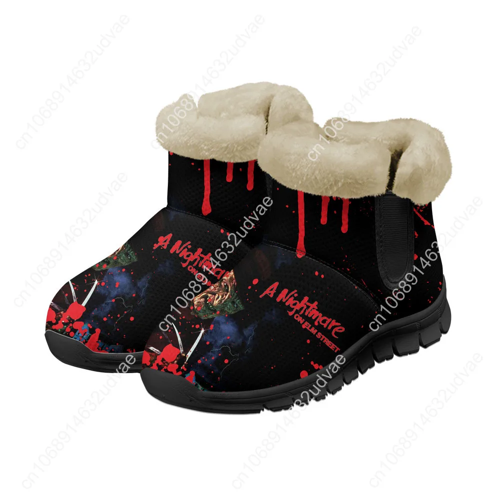 

Kruegers Street Horror Elm Scary Nightmare Freddy Sports Snow Boots Mens Womens Teenager Shoes Keep Warm Sports Custom Sneakers