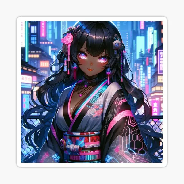 

Таинственное кимоно, красивые наклейки 5 шт. для искусства, фоновая аниме наклейка для гостиной, декор для стены и багажа, наклейки для домашней комнаты, принт для ноутбука