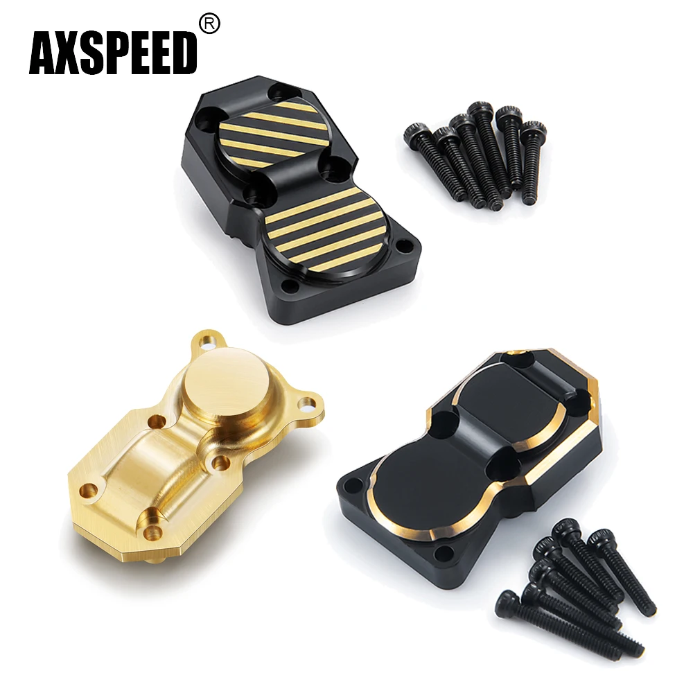 AXSPEED Brass Axle Diff Cover for Axial SCX24 Deadbolt Chevrolet Wrangler Gladiator Bronco 1/24 RC Car Upgrade Parts Accessories