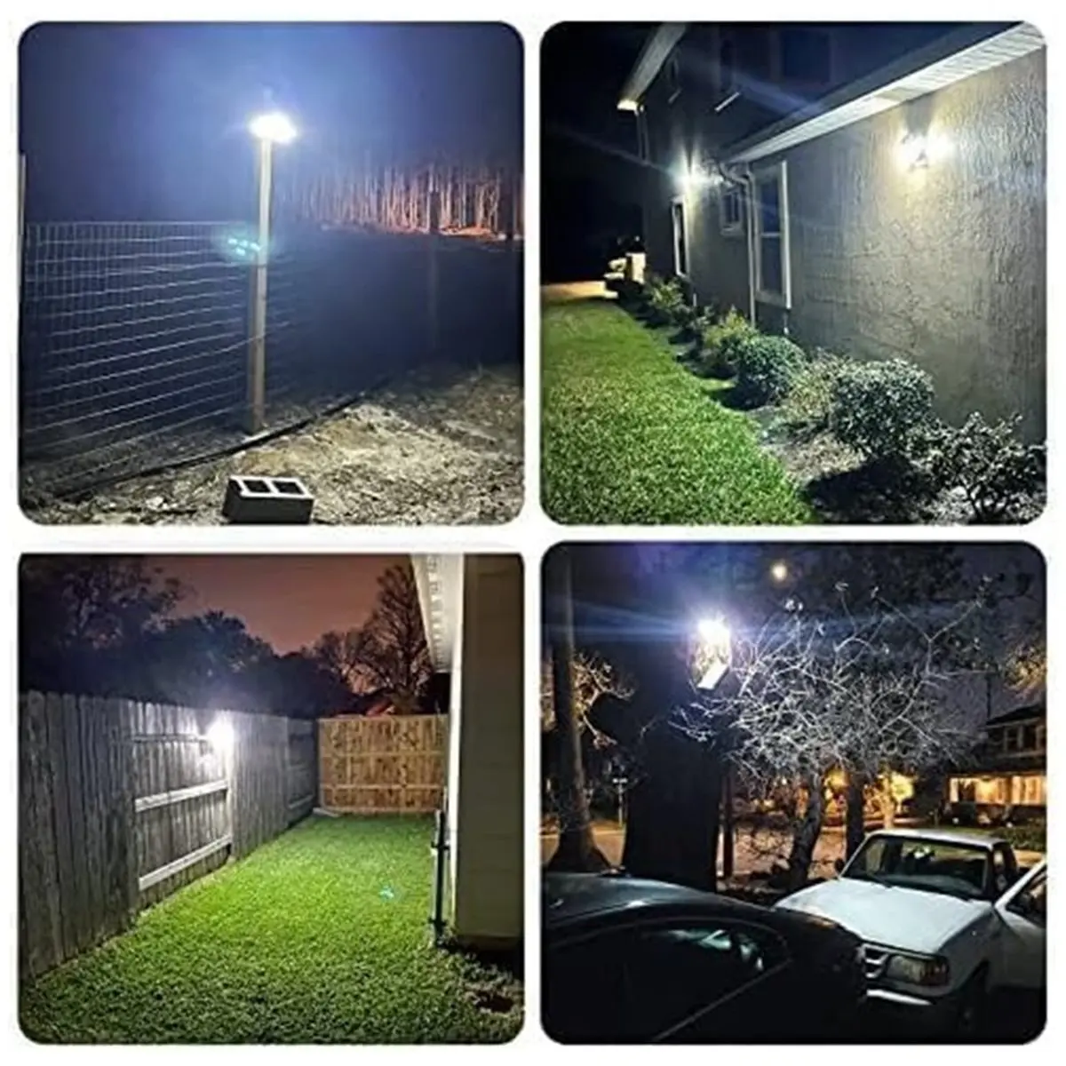 giftnew Solar Lights Outdoor 333LED 2800LM Motion Sensor Security Lights with Remote, 4 Heads IP65 Floodlights 2 Pack