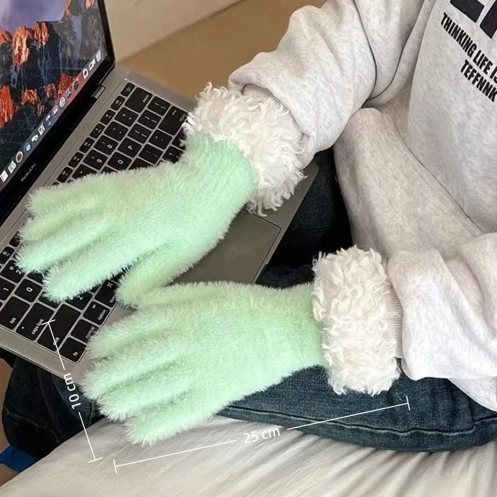 جديد سميكة قفازات محبوكة شاشة تعمل باللمس الدفء قفازات مقاومة للبرودة بلون يندبروف الشتاء القفازات النساء