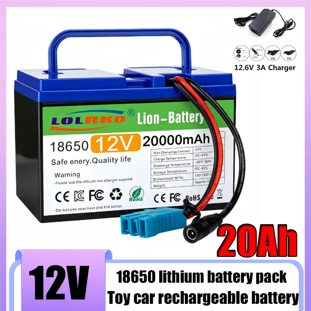 Batería de 12V 20Ah para Tractor Peg-Perego y John Deere Gator XUV, Batería de Repuesto para Juguetes y Coches Eléctricos para Niños y Power Wheels