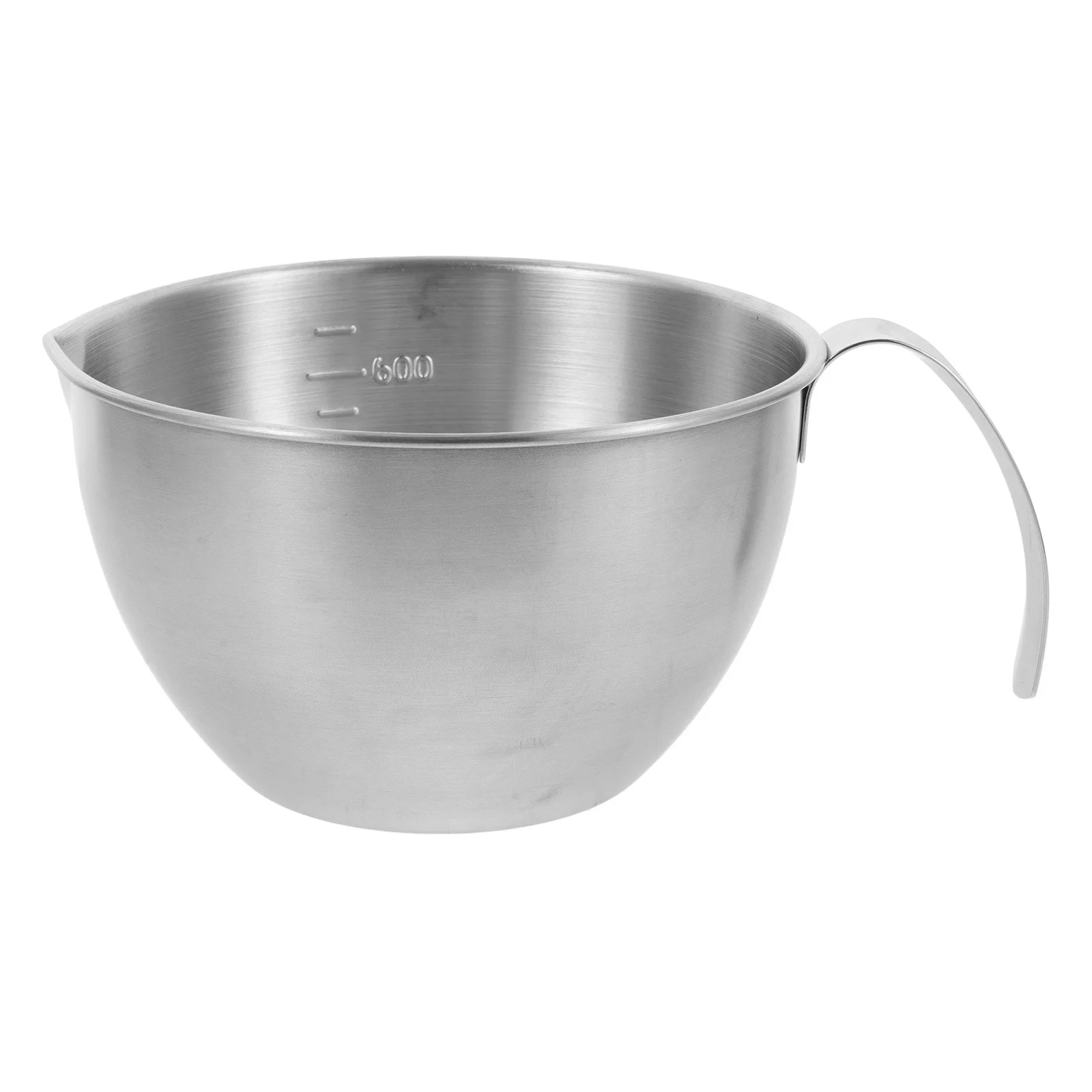 Cuenco mezclador de acero inoxidable de 3 cuartos con mango para hornear masa, ensalada de huevos, preparación de alimentos, accesorio de cocina, cuenco suave profundo, 1 Uds.