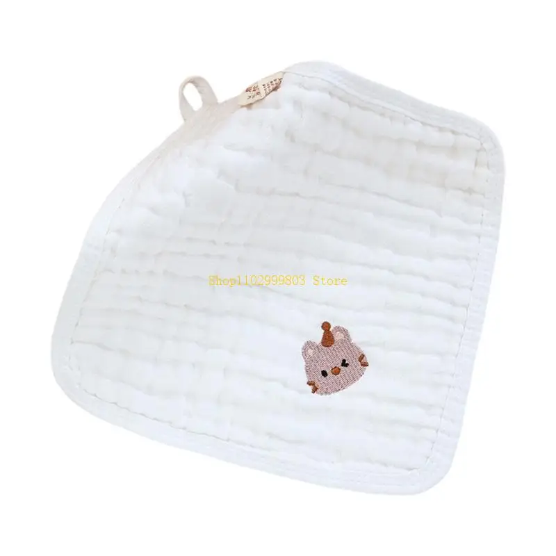 25x25cm Baby Square Towel Infants Saliva Towel Toddler Drooling Cloth 6-Layer J0MF