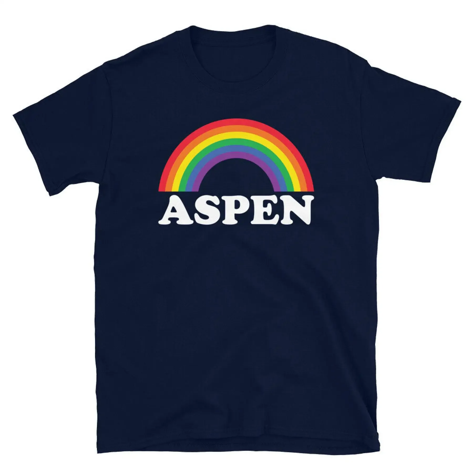 Aspen Park Rainbow LGBTQ Gay Pride Queer Camiseta unisex de manga corta