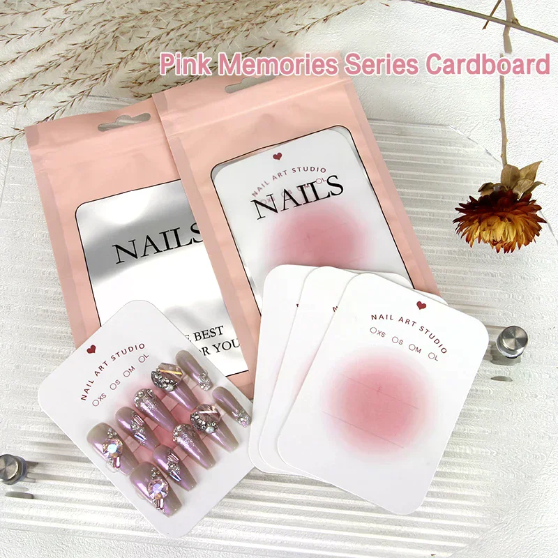 Nail Display Fake Nails Card Decoration Storage Package For Press On Nails Jewelry Display Photograph Props Nail Salon 10Pcs
