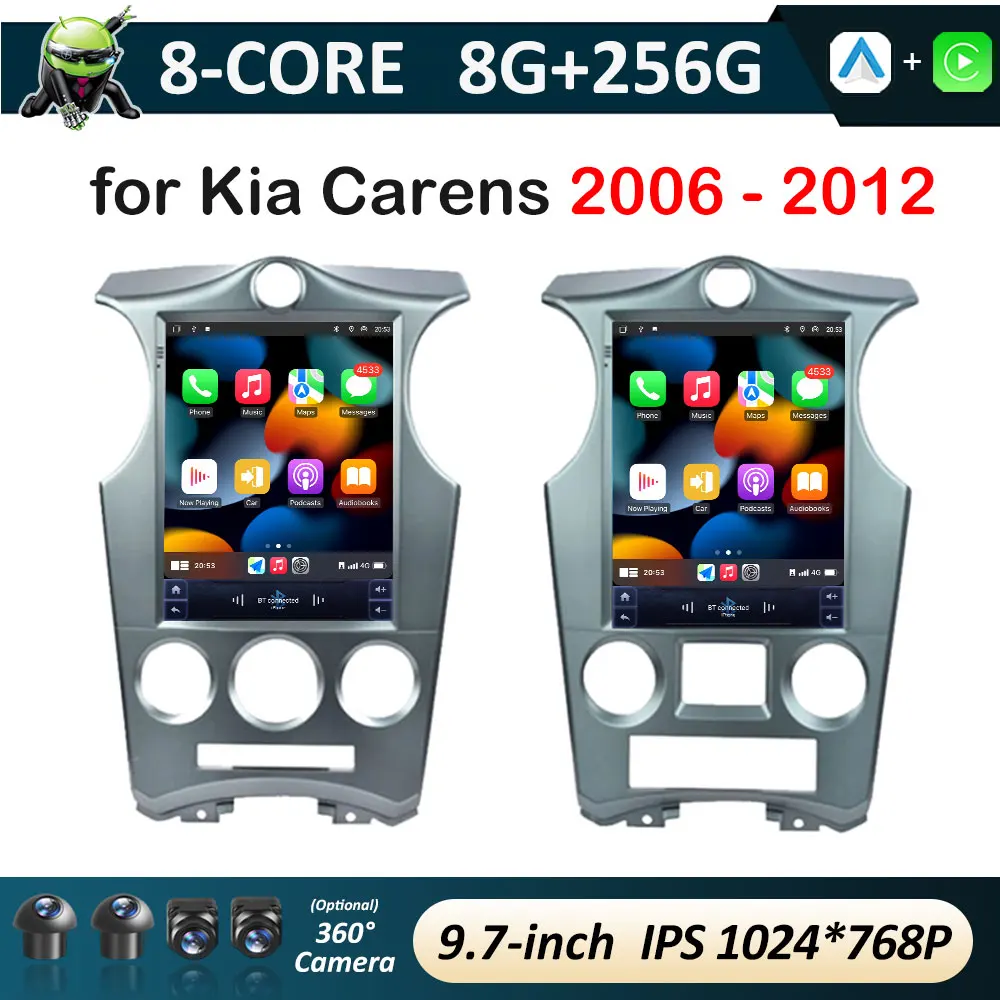 9.7 inch Car Video for Kia Carens 2006 2007 2008 2009 - 2012 Radio Player Wireless Carplay DSP Stereo Touch Screen Auto Tools BT