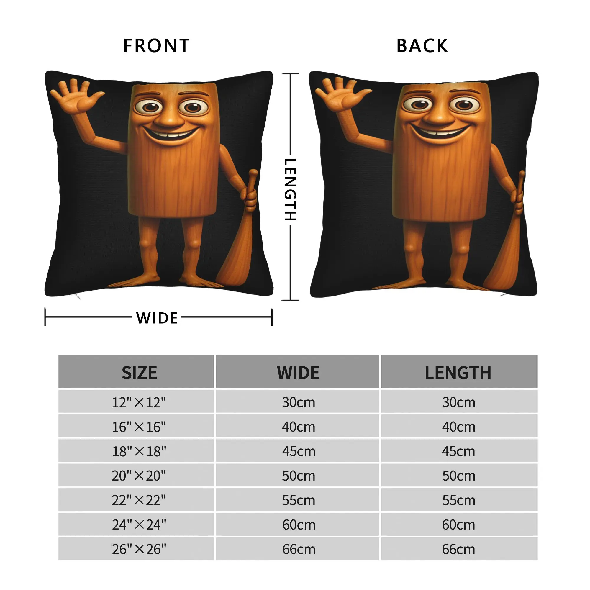 Tung Waving Hand Holding Pillow Case  Square Pillow Cover Kawaii Pillowcases For Living Room Bed Chair