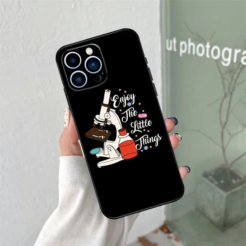 علم الأحياء مختبر قضية الهاتف ، غطاء آيفون 15 ، 12 ، 13 Mini ، 11 ، 12 ، 13 ، 14 برو ماكس ، X ، XS ماكس ، 7 ، 8 Plus ، SE ، XR ، 2020