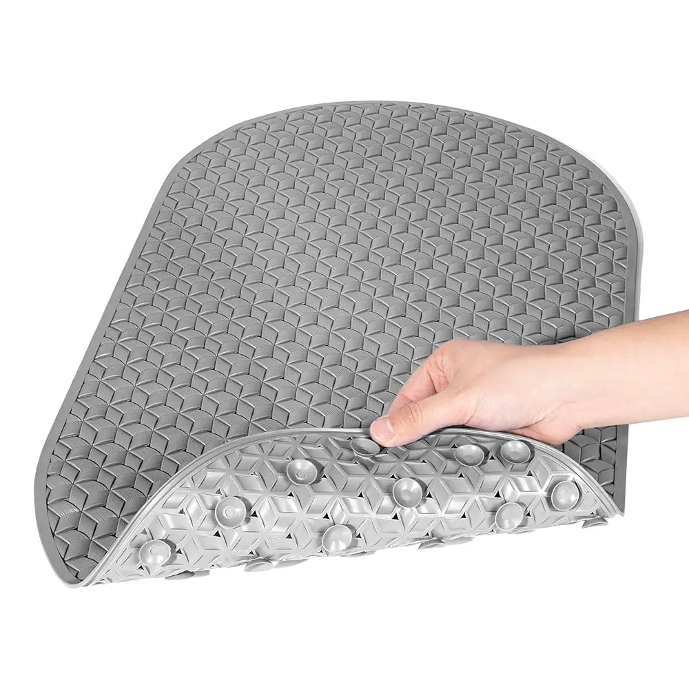 

Нескользящий коврик для ванной с 112 присосками, из сверхмягкого материала TPR без запаха, с дренажными отверстиями, машинная стирка, для ванной комнаты