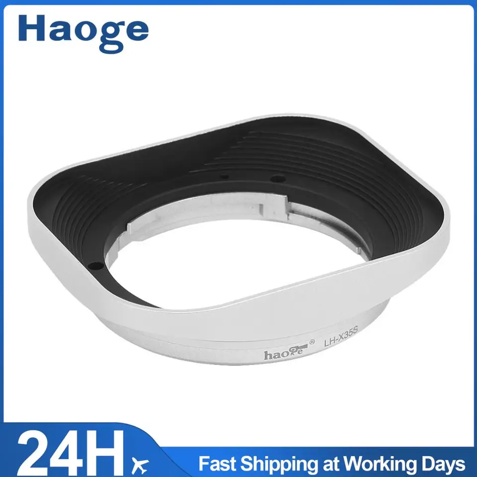 Haoge LH-X35S Square Metal Lens Hood Shade for Fuji Fujinon XF