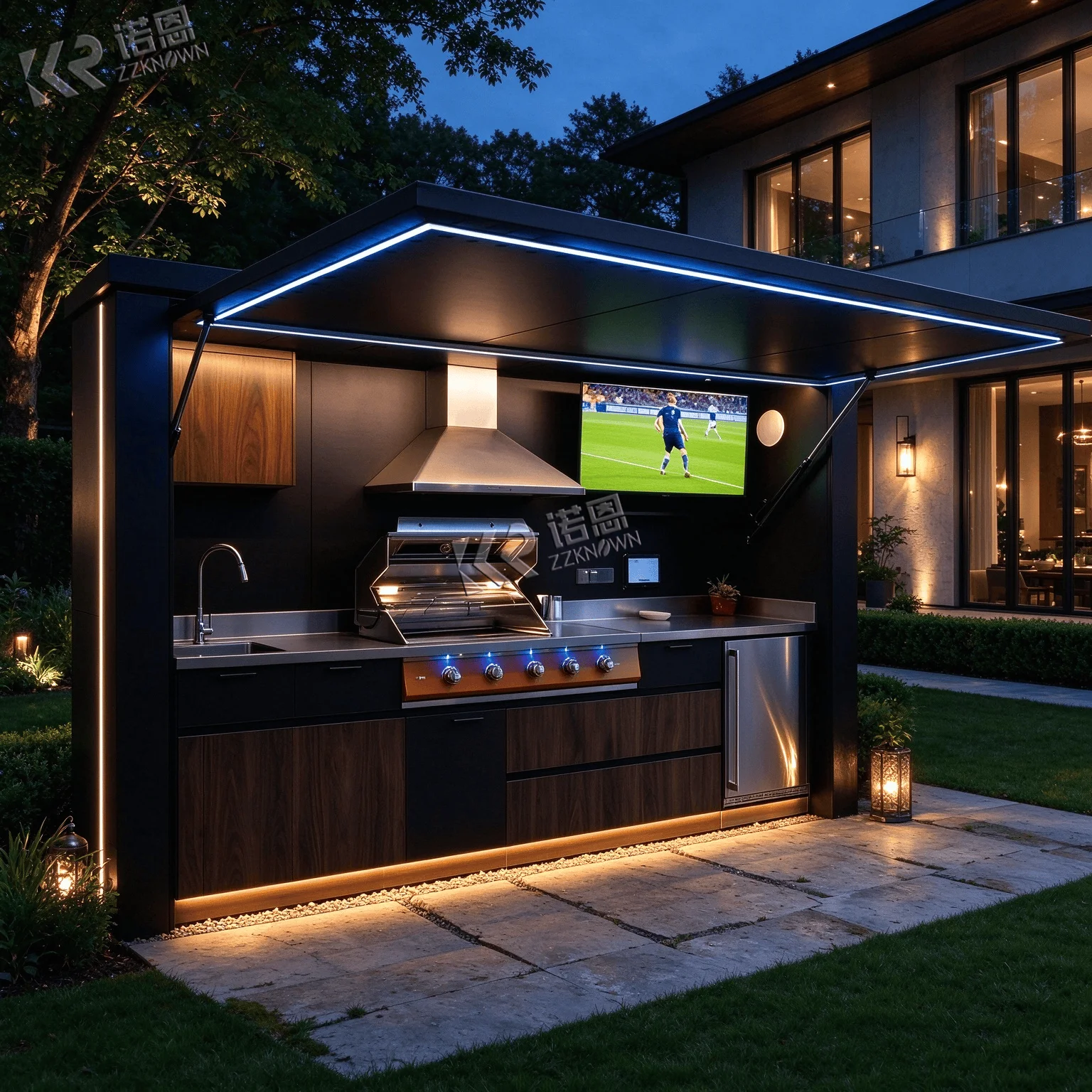 Outdoor Kitchen Development ODM Aluminum BBQ Grill Cabinet Modular Island OEM Supplier Wholesale Distributor Modern