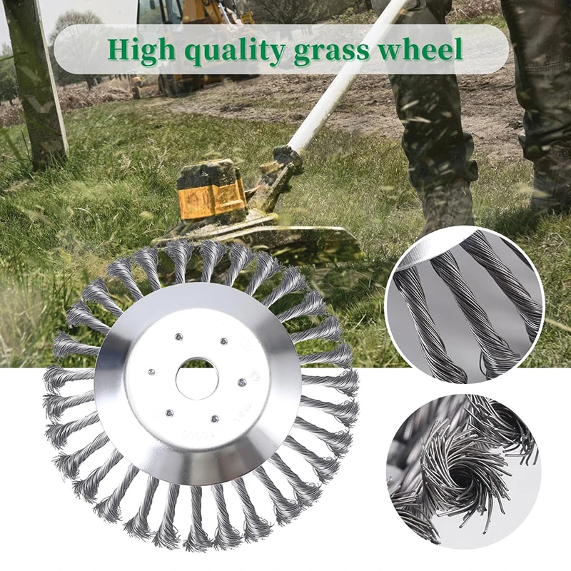 6/8 inch Lawn Mower Blade Wire Rotary Brushcutter Trimmer Head Weeding Blade, Gardening Lawn Mower, Carex Rust Remover