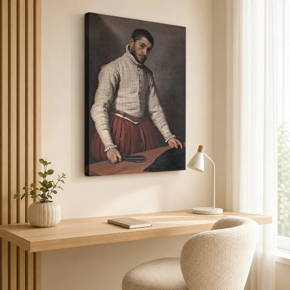 Portrait of a Tailor Framed Canvas Print Poster Personalized Photo Contemporary Wall Art for Bedroom Decor Gift for Collectors