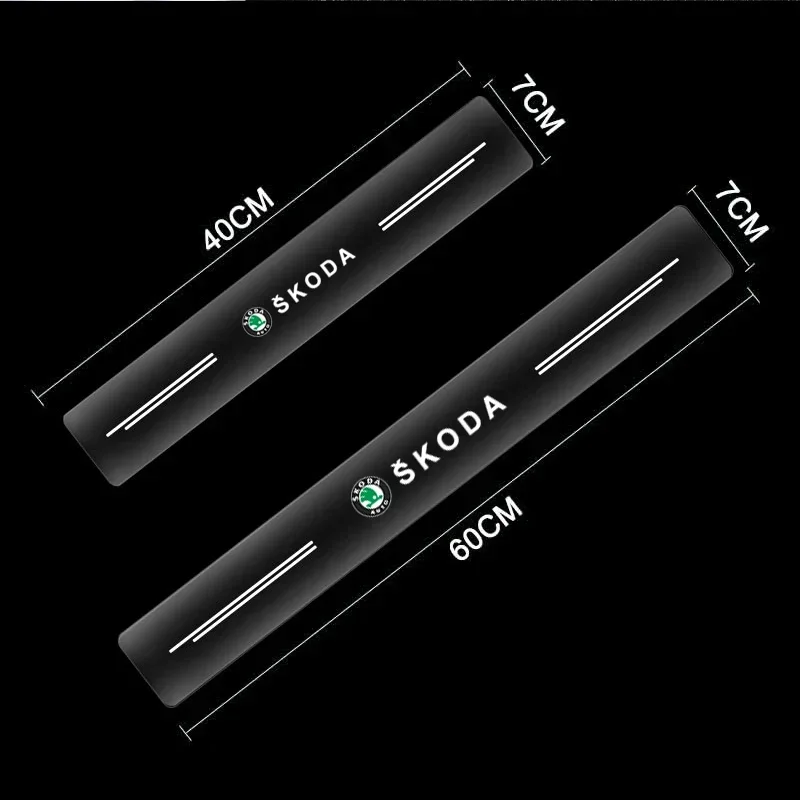 عتبة باب السيارة حامي الشارات الجذع الوفير عتبة ملصقات لسكودا فابيا اوكتافيا MK2 كاروك السريع كودياق سكالا Kamiq رائع