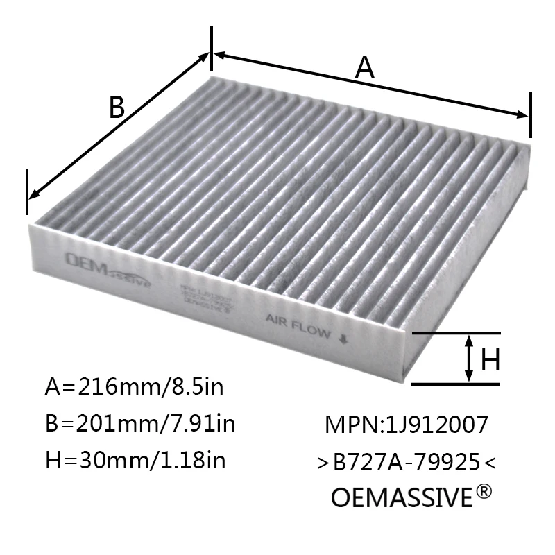 Car Activated Carbon Cabin Air Filter For Holden Colorado Nissan Teana J31 X-trail T30 Infiniti FX35 FX45 Mitsubishi ASX Lancer