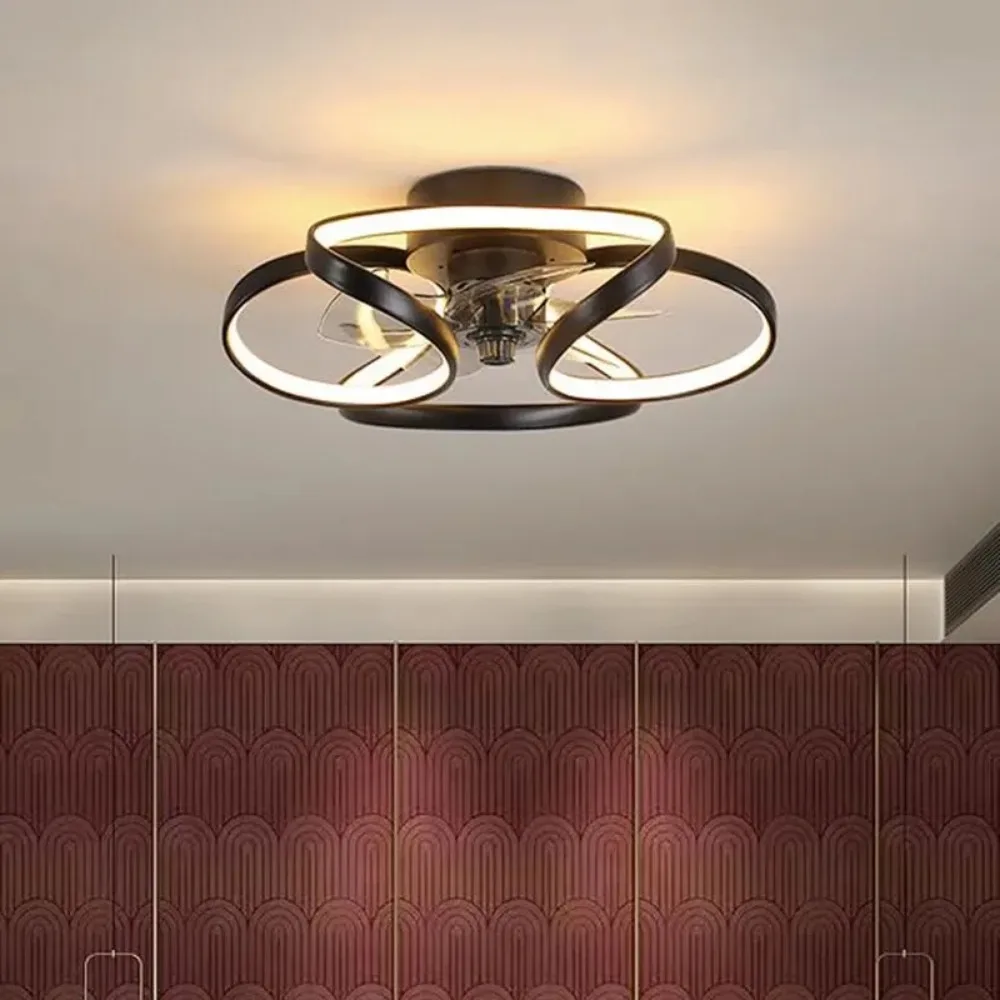 Imagem -03 - Luz de Teto Led com Controle Remoto do Aplicativo Ventilador Elétrico Invisível Moderno e Luxuoso Luz Criativa para Quarto e Sala de Estar