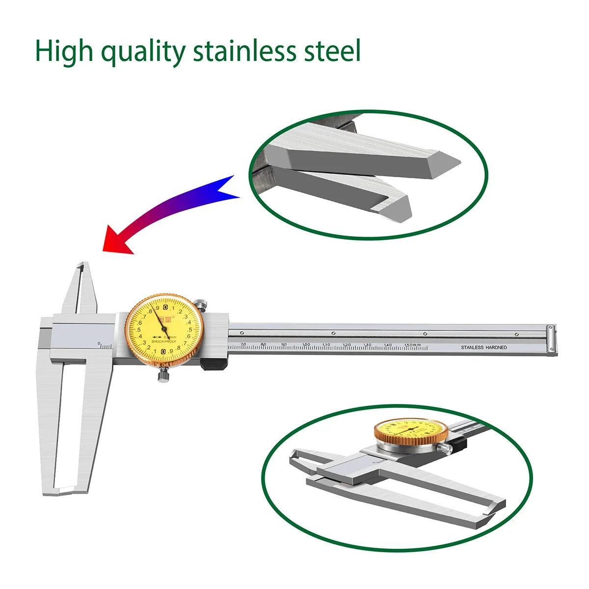 Double Inner Groove Vernier Digital Caliper  0.01mm Inner Groove Electronic Vernier Caliper Inner Hole Diameter Measurement Tool