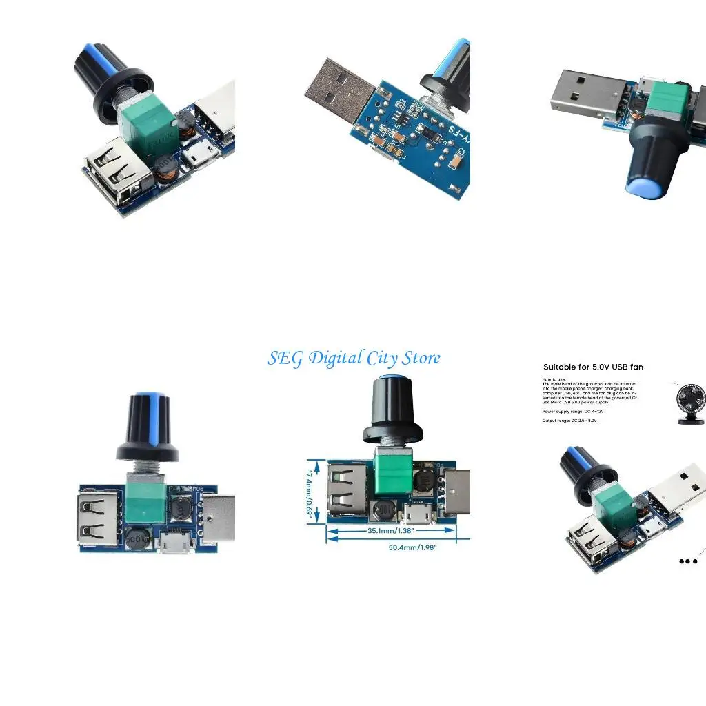 

U75B DC4V-12V регулирование скорости контроллера управляющего управления модулем вентилятора Ручное регулирование скорости