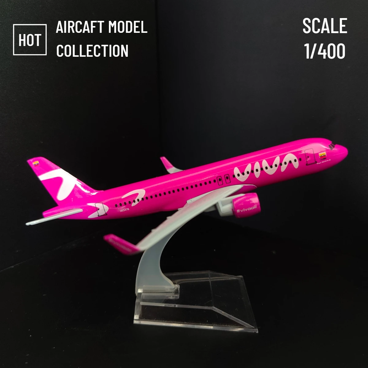 

1:400 Columbia Viva A320 Replica Metal Aircraft Model Scale Aviation Collectible Diecast Miniature Ornament Souvenir Toys