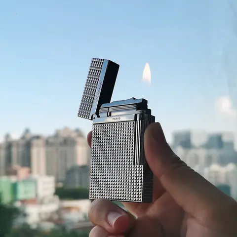 Memorial Dunant Lighters Gas Engraving Cool Cigarette Tools Smoking Gadgets For Smoker Single Soft Flame