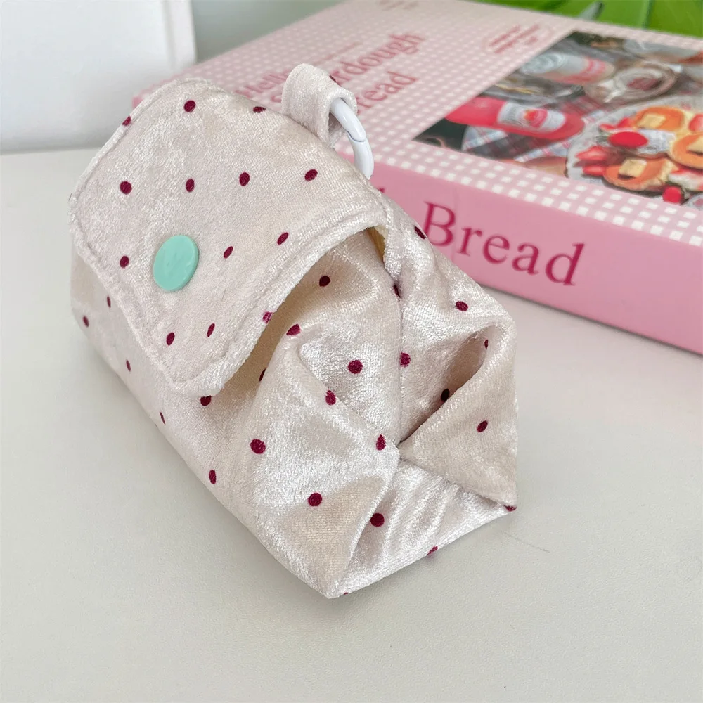 Multi-purpose Mini Storage Pouch, Snap Button Portable Makeup Bag, Coin Purse & Earphone Organizer
