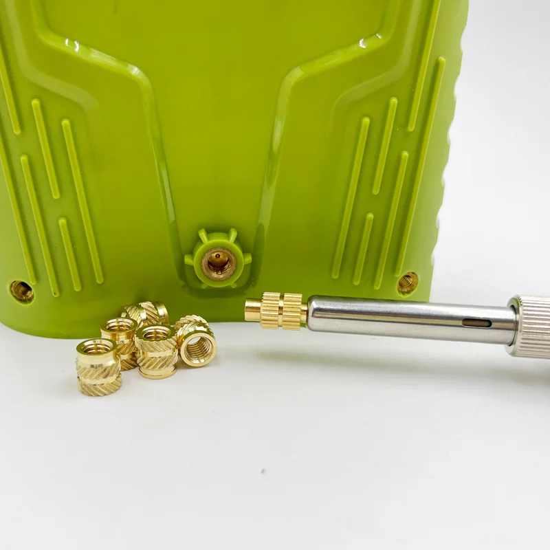 Messing-Heißschmelzeinsatz Rändelmutter-Einsetzmaschine Kupfermutter Wärmeübertragungs-Einsetzwerkzeug 3D-Drucker Kunststoff – Detail 12