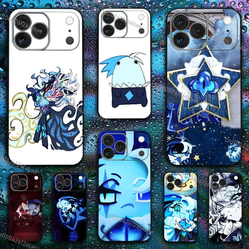 Shadow Milk Cookie Run K-Kingdom For iPhone 17,16,15,14,13,12,11,Pro,X,XS,Max,XR,Plus,Mini Silicone Phone Case Black Shockproof