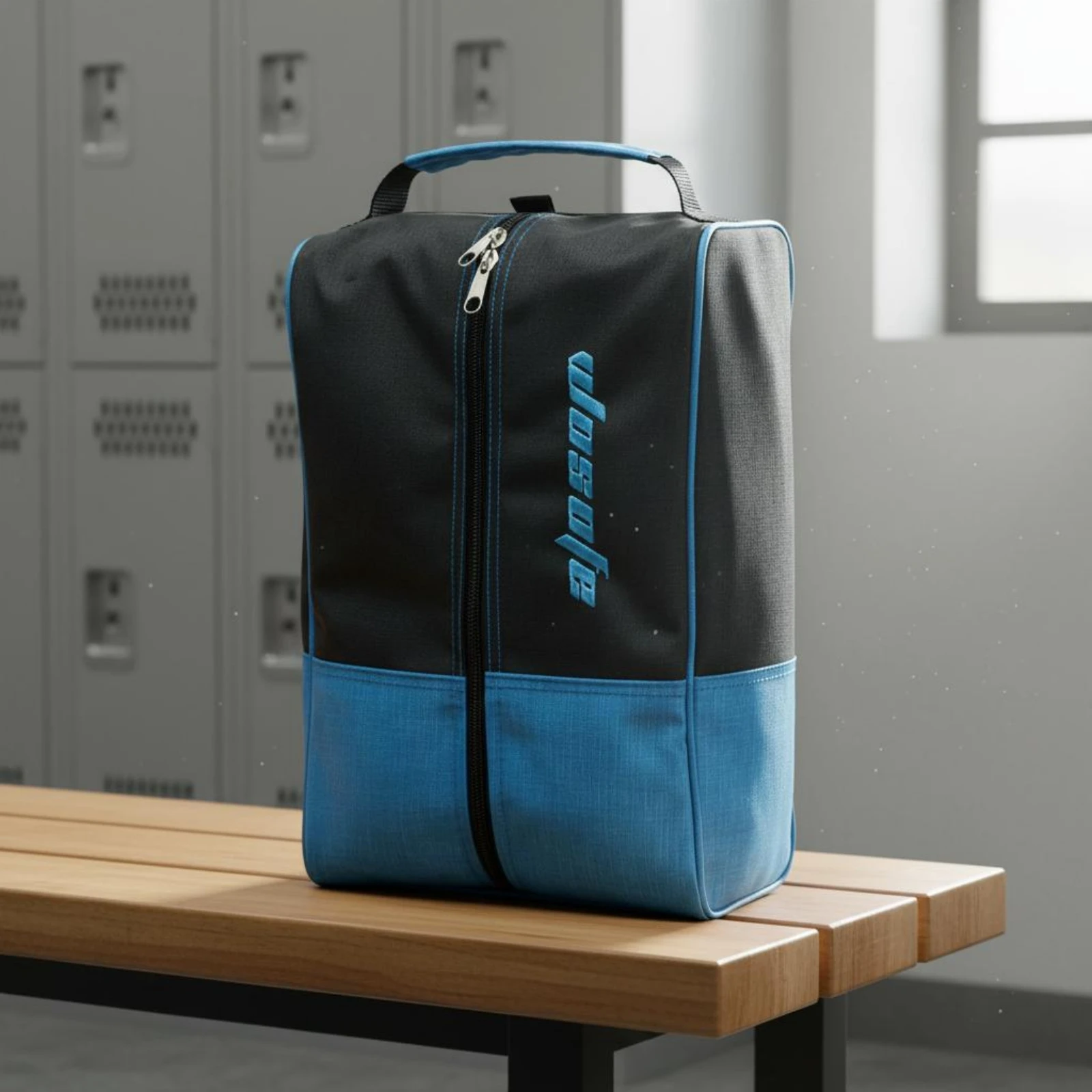 Top Handle Golf Shoe Carry Bag Nylon Travel Shoe Organizer Bag Padded Zipper Bag for Accessory Storage