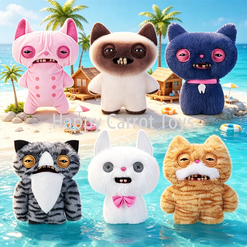 オリジナル・ファグラーアレーキャット-9インチぬいぐるみ-スティンクフェイスリアルな不格好な歯のモンスターキャット-子供向けギフト-かわいい子猫