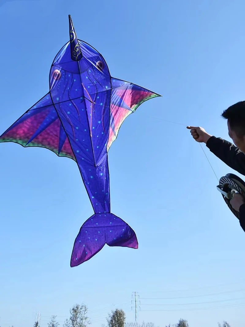 free shipping large fish kite for adults flying line outdoor toys ripstop nylon fabric goldfish kite professional kite wind kite