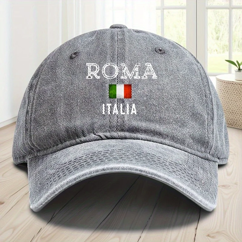 روما إيطاليا روما إيطاليا خمر تذكارية الموضة إلى الأمام قبعة بيسبول قبعة بيسبول كلاسيكية للرجال والنساء الصيد في الهواء الطلق & Tr