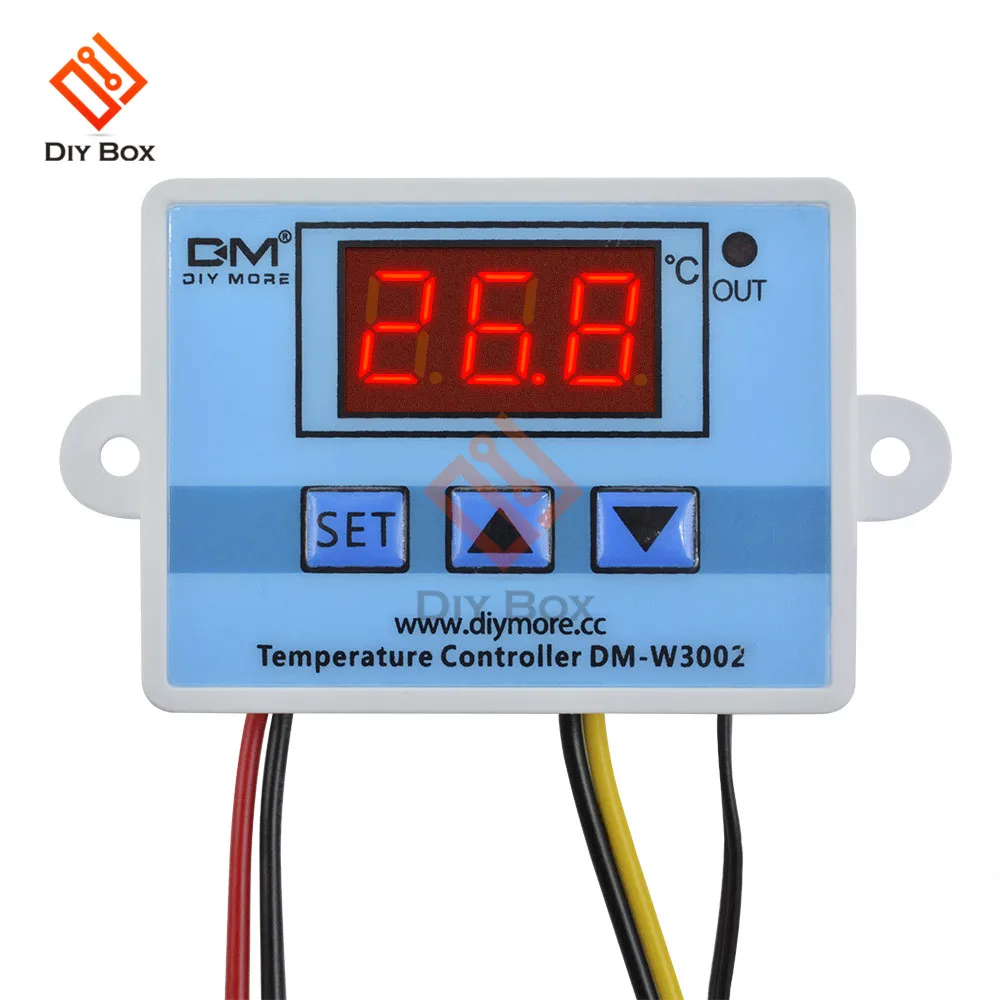 Controlador de temperatura LED Digital DM-W3002, interruptor de Control de termostato con Sensor de sonda, cc 12V, 24V, CA 110V-220V, 10A, XH-W3002