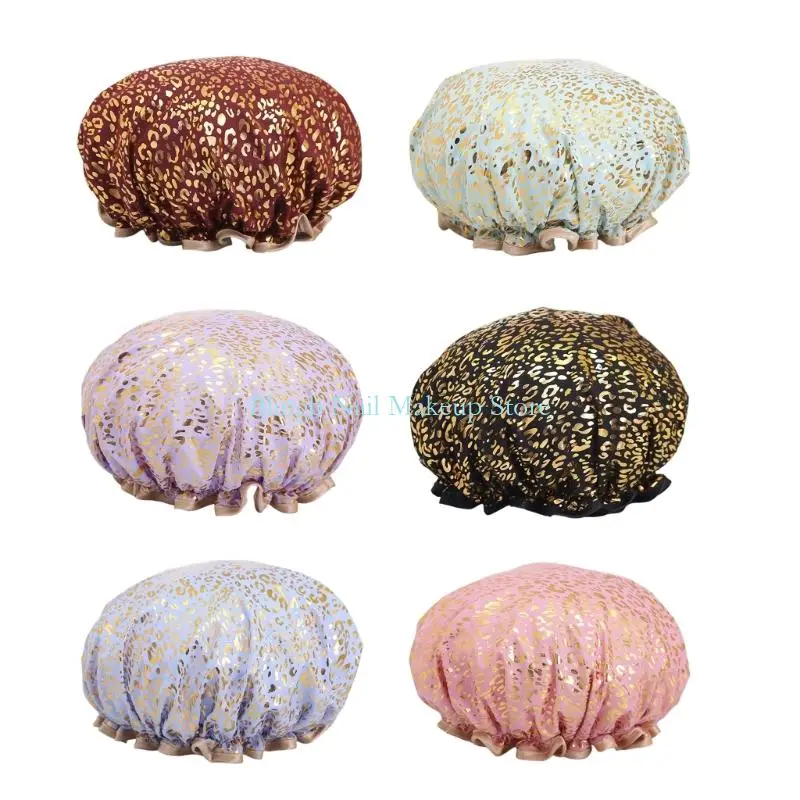 28TA Comfortable And Waterproof Shower Caps Double Layer Design For Daily Use
