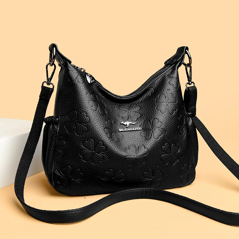 

New Fashion Solid Color Bucket Bag Women PU Leather Shoulder Bag Large Capacity Handbag Designer Brands Crossbody Bag Lady Purse