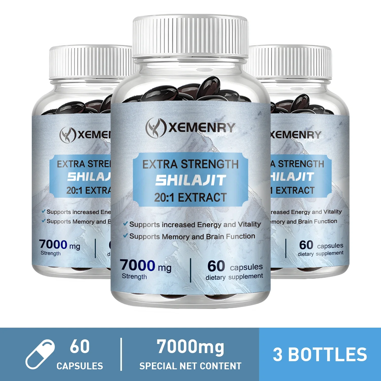 Shilajit - Increases Energy and Vitality, Supports Memory and Brain Function, Non-GMO