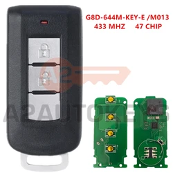 A2AUTOKEYS G8D-644M-KEY-E/M013 2Buttons 433MHZ ID47 Remote Smart Key For Mitsubishi Lancer Outlander 2008-2018 ASX 2013-2015