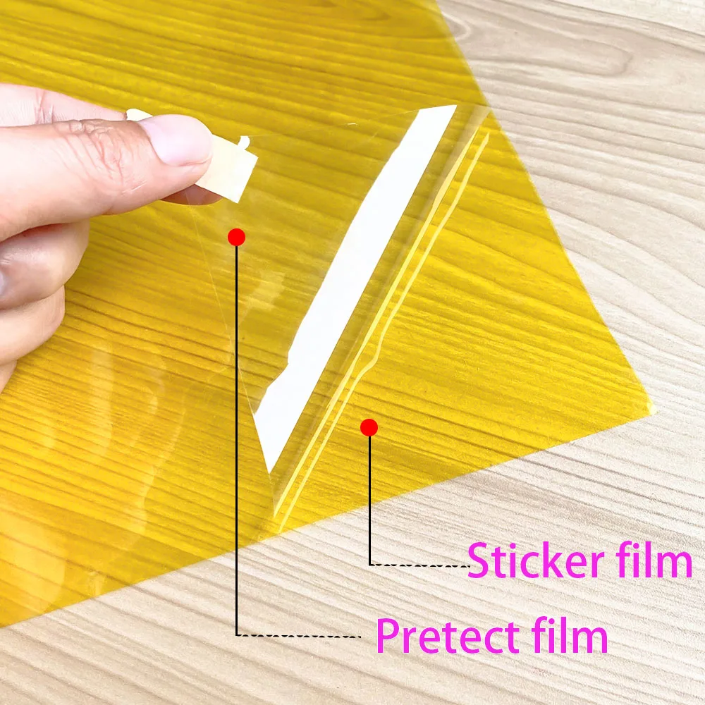 Yellow Glass Window Film Transparent Self Adhesive UV-Prevention DIY Christmas Party Building Home Colorful Decoration Stickers