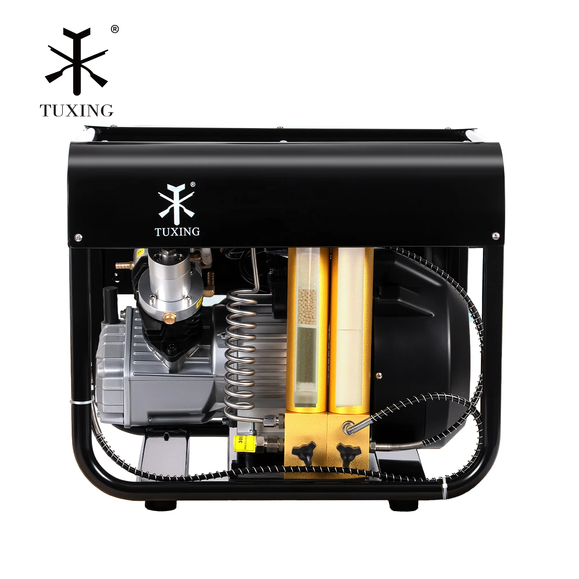 Auto Stop 110V 220V 30mpa 300bar 4500psi Built-in Filter Two Stage Water-Oil Scuba Diving Breathing Air Compressor