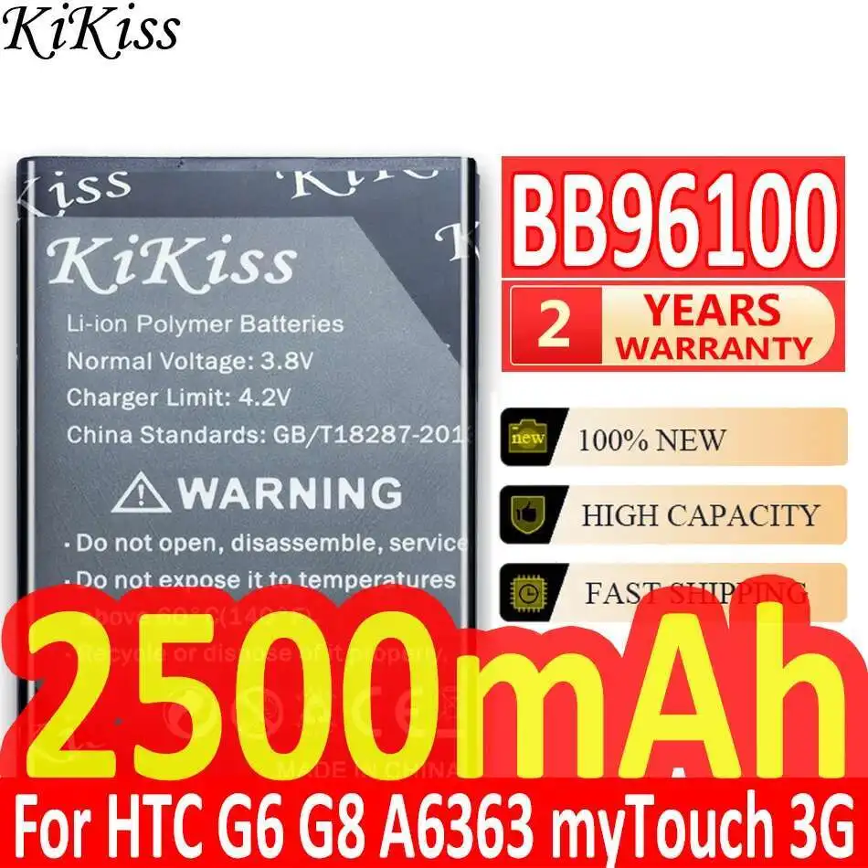 

Аккумулятор мобильного телефона BB96100 2500 мАч для HTC G6 G8 Legend Wildfire A6363 Mytouch 3G