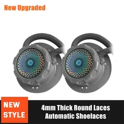 New Automatic Shoelaces Without ties Swivel Buckle Elastic Laces Sneakers Adult Kids unisex 4mm Round Shoelace Shoe Accessories