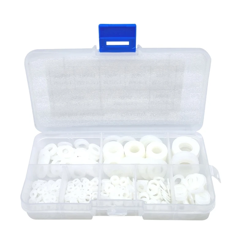 Set of Nylon Flat Pads Nylon Flat Washer Assortment with Box for Furniture Hardware in Home Renovations DropShipping