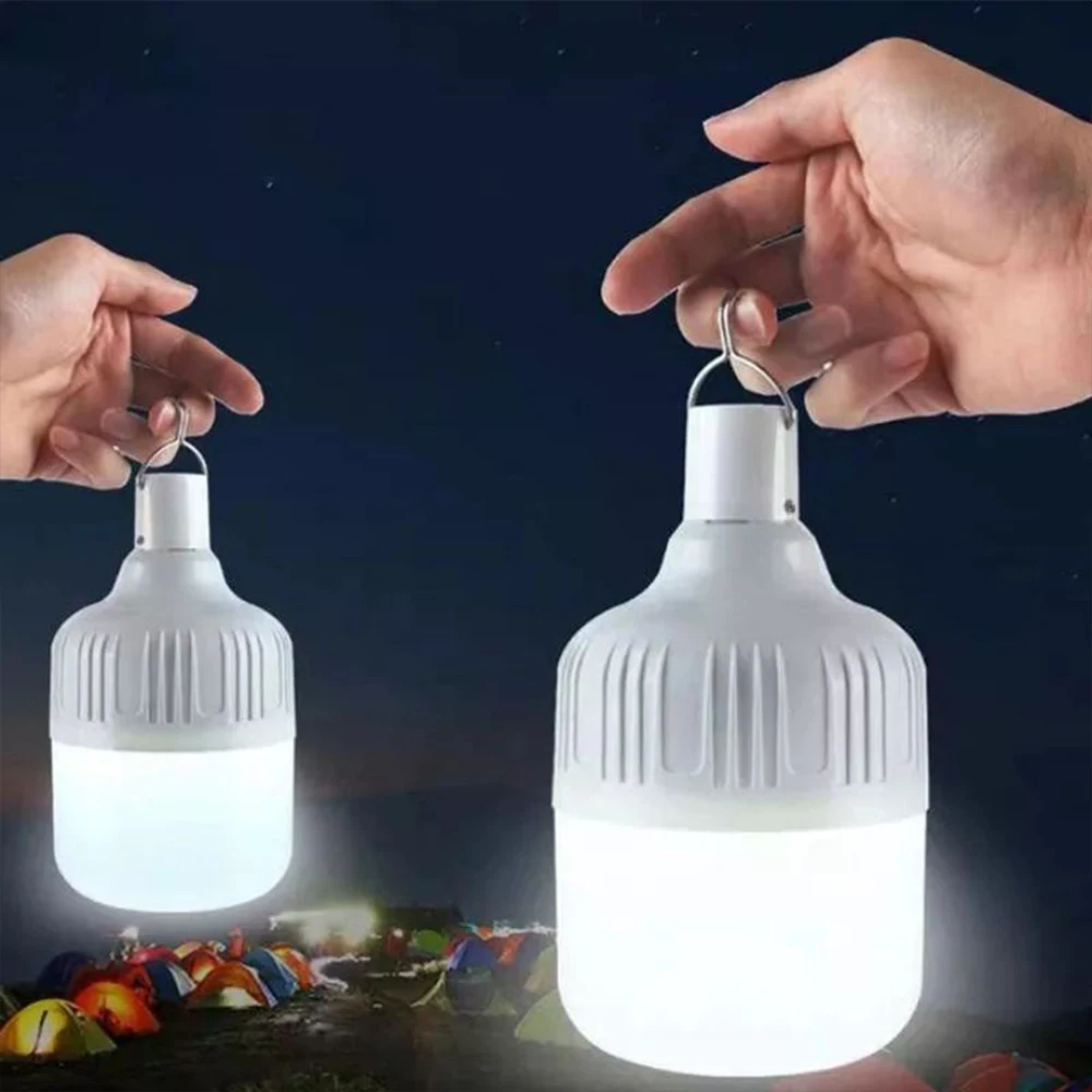 

Portable Camping Lights Rechargeable lamp Led Light Lantern Emergency Bulb Hook Outdoor Tents Lighting Flashlight Equipment Bulb