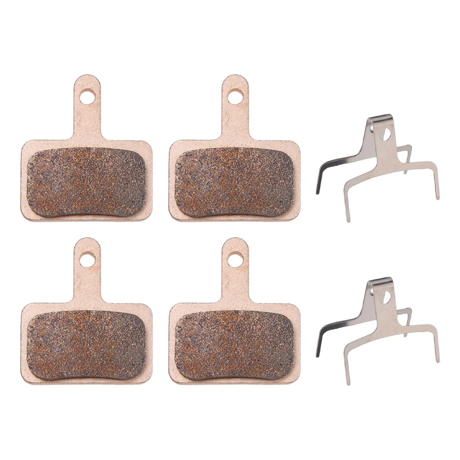 2 Pairs Ebike Disc Brake Pads For XOD Brake Calipers Full Metal Sintering Pads Gold Full Metal Excellent Heat Dissipation