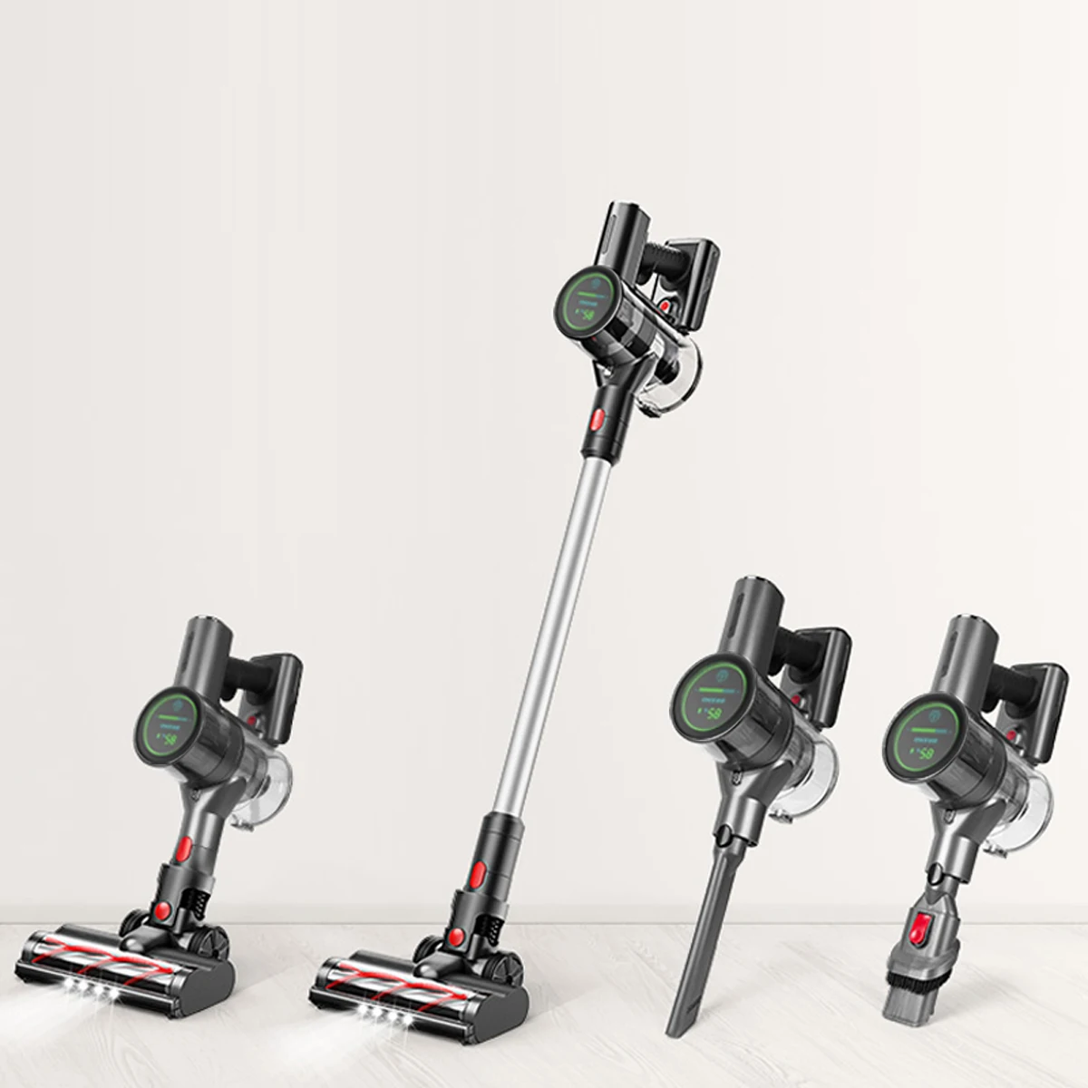 Беспроводной пылесос с самостоянием, пылесосы со светодиодным экраном для дома, для ковров, шерсти домашних животных, паркетных полов