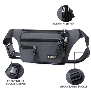 Sac de rangement pour changement de téléphone portable, résistant à l'usure, pour loisirs en plein air, mode sport, ceinture invisible, sac de ceinture antivol